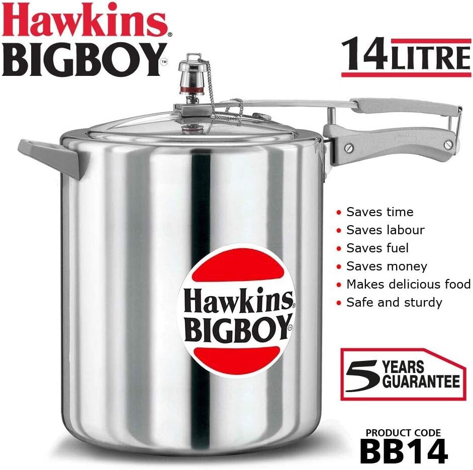 Hawkins Bigboy Pressure Cooker, 14 Litre Capacity  Free Shipping